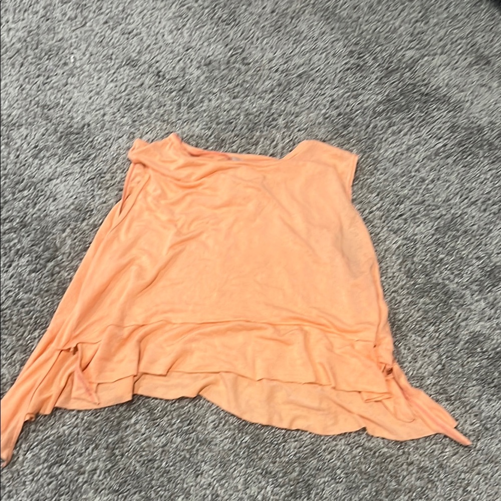 Peach Sleeveless Layered Top